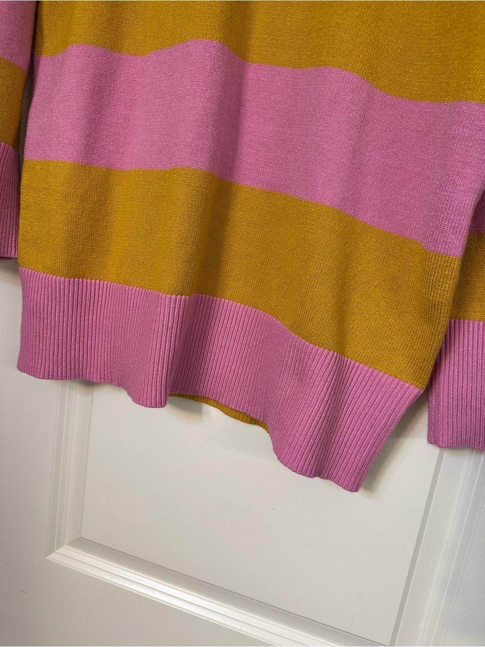 Pink and Mustard Striped Sweater - Picture 8 of 9